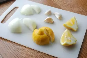 фото - лук, чеснок и лимон